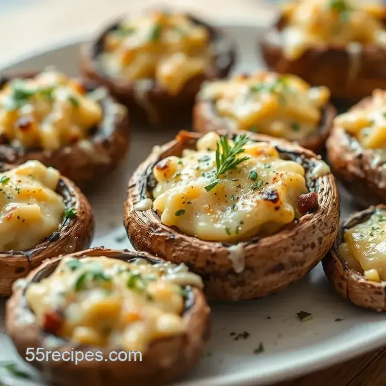 Baked Mushroom: Zesty Cheesy Herb Bites