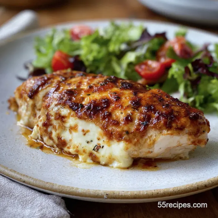 Baked Stuffed Chicken Breast: Cheesy Spinach and Feta Filling
