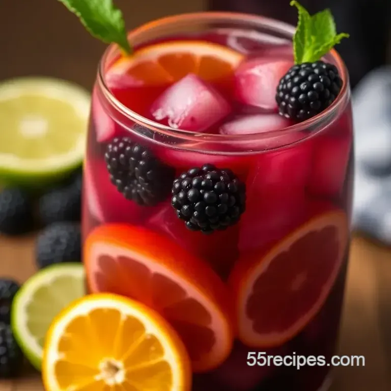 Berry Bliss: Outback Steakhouse-Inspired Blackberry Sangria presentation
