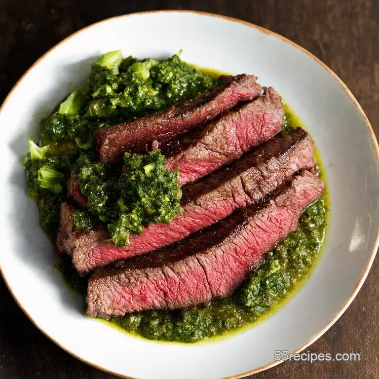 Blazin BBQ Skirt Steak with Chimichurri Blitz
