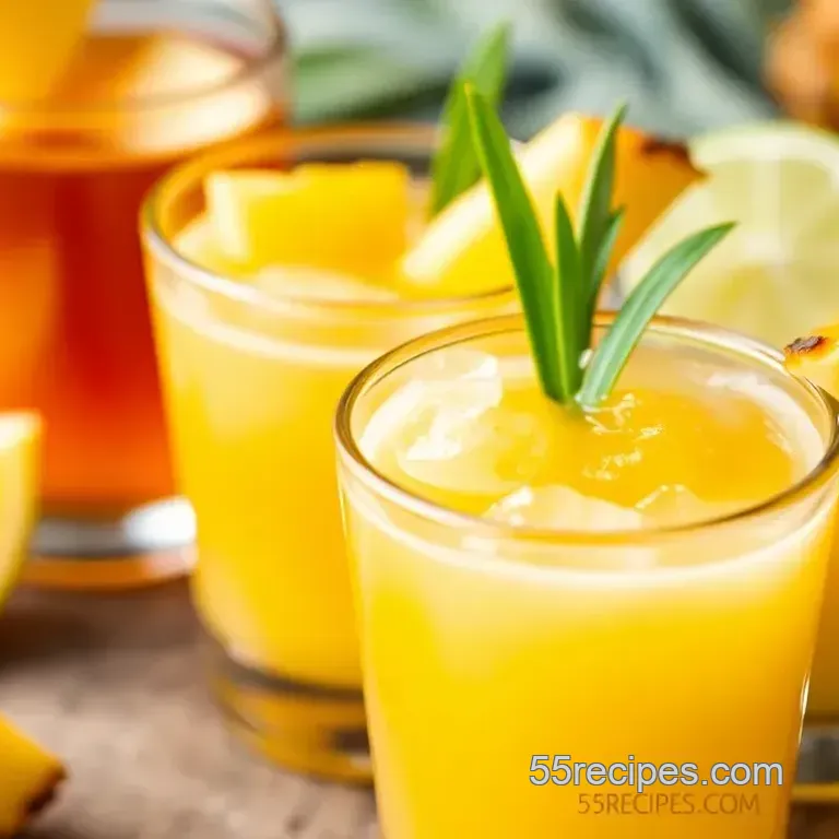 Tropical Brandy Pineapple Shots