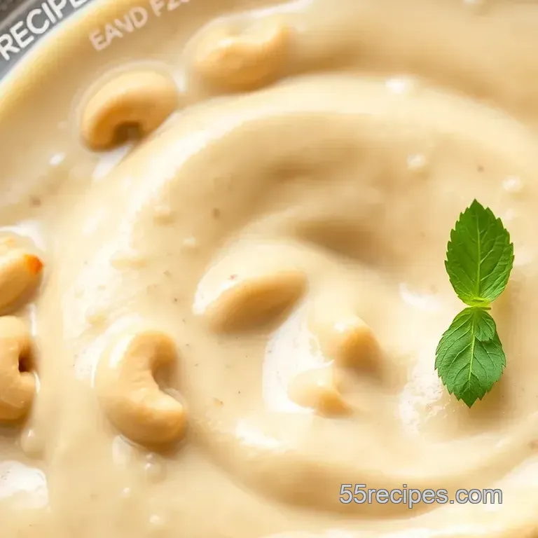 Silky Vegan Cashew Cream Delight: A Luxurious Dairy-Free Indulgence presentation