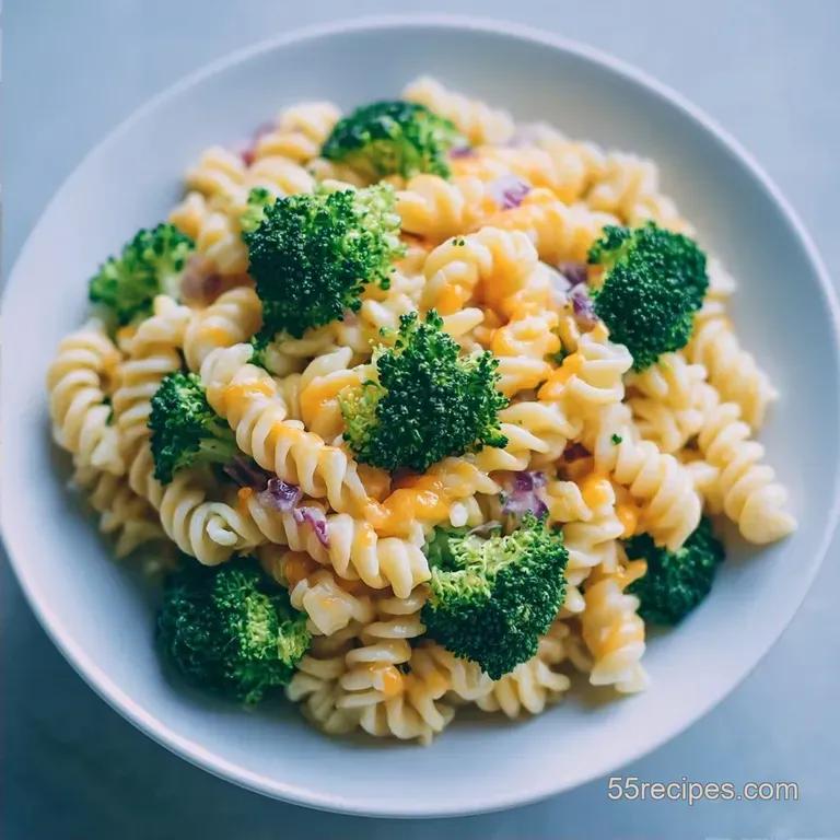 Broccoli Cheddar Pasta Salad: Creamy and Crisp