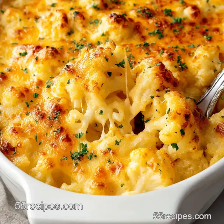 Cauliflower Mac &amp Cheese: The Creamy Cheesy *Secretly* Healthy Delight presentation