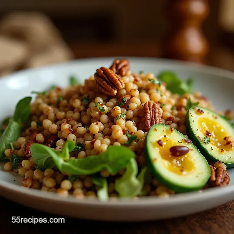 The Proper Charlie Bird Farro Salad with Toasted Pecans and Lemon Vinaigrette presentation