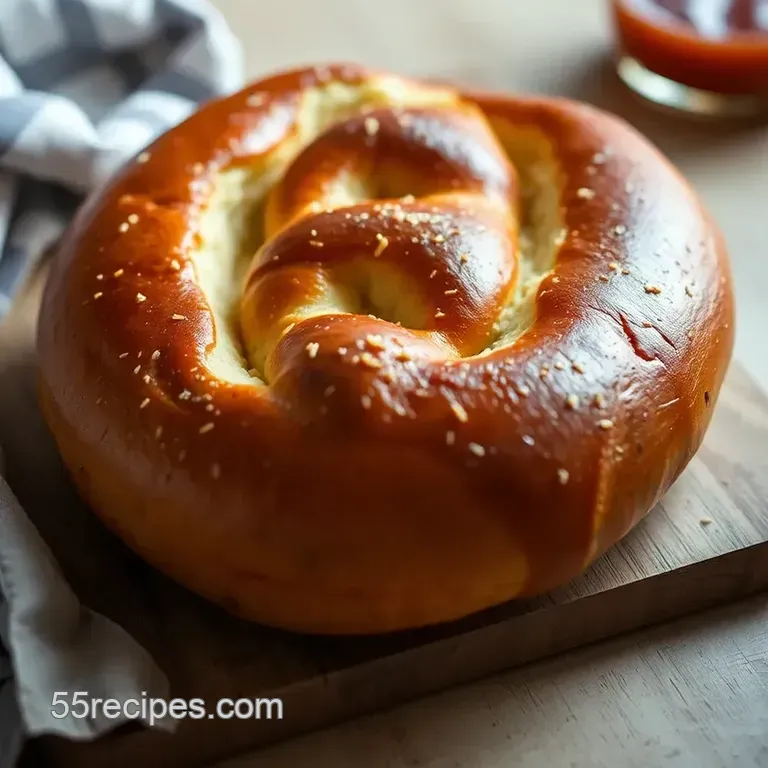 Chewy Pretzel Hot Dog Buns presentation