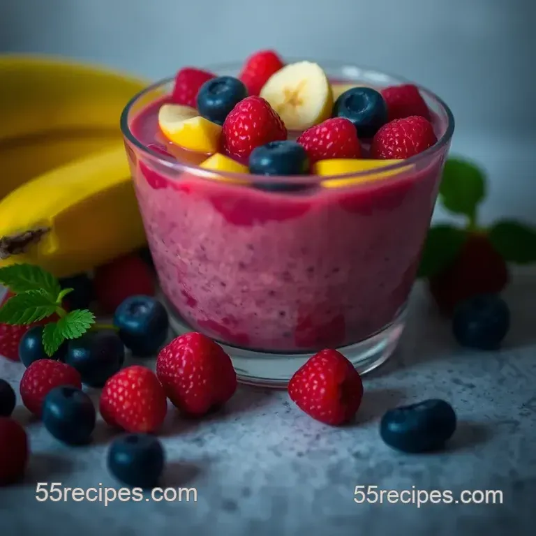 Chilled Berry Bliss &ndash; a Frozen Fruit Cup Recipe presentation