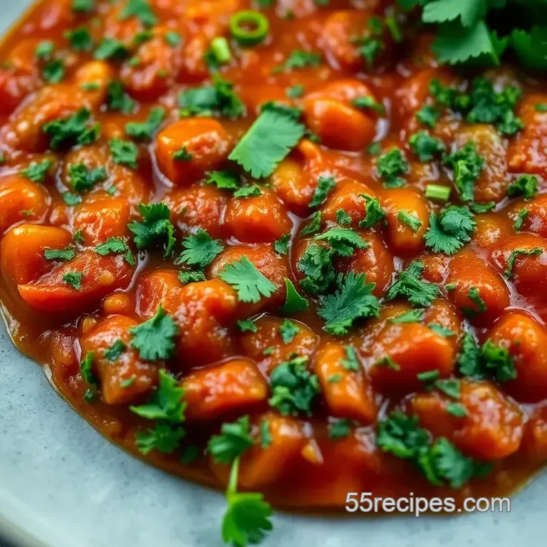 Chimichurri Pizza Sauce with Sweet Tomatoes presentation