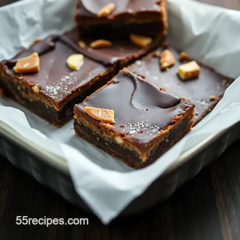 Chocolate and Toffee Delight Bars presentation