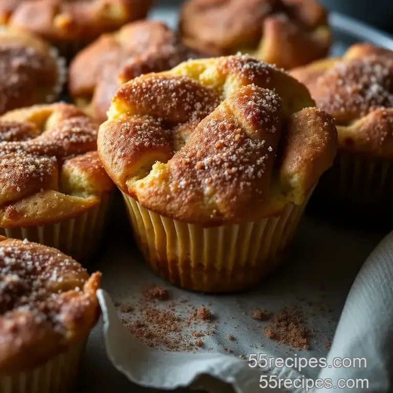 Cinnamon Sugar French Toast Muffins presentation