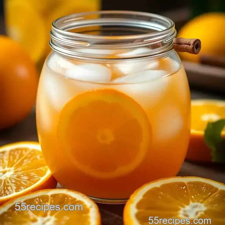 Citrus Burst: Homemade Orange Moonshine presentation