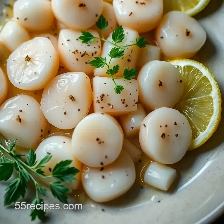 Citrus-Infused Scallop Crudo: a Fresh Taste of the Ocean presentation