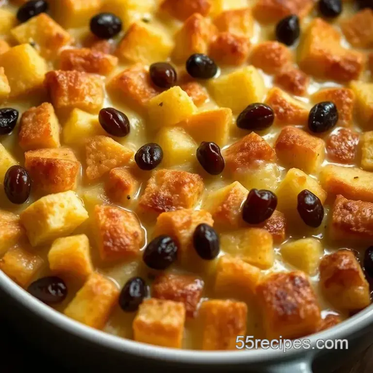 Classic Bread Pudding with Raisins: A Comforting Delight presentation