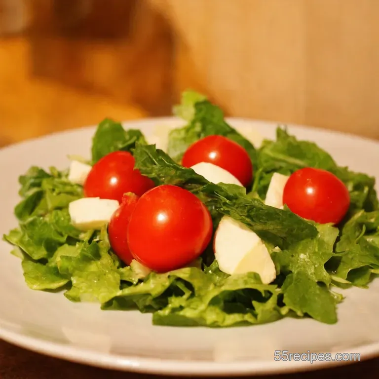 Classic Caprese Salad (Insalata Caprese) presentation