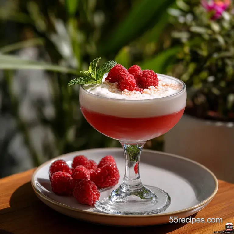 Elegant cocktail, a blush pink hue, served in a stemmed glass on a dark wooden bar, hinting at a luxurious and refreshing ...