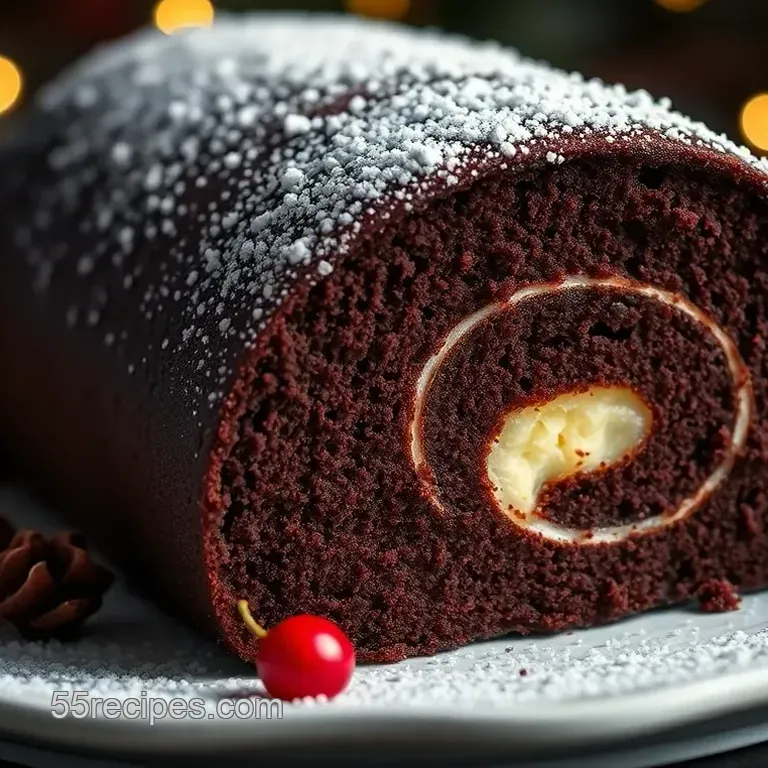Classic French Buche de Noel: A Festive Chocolate Yule Log