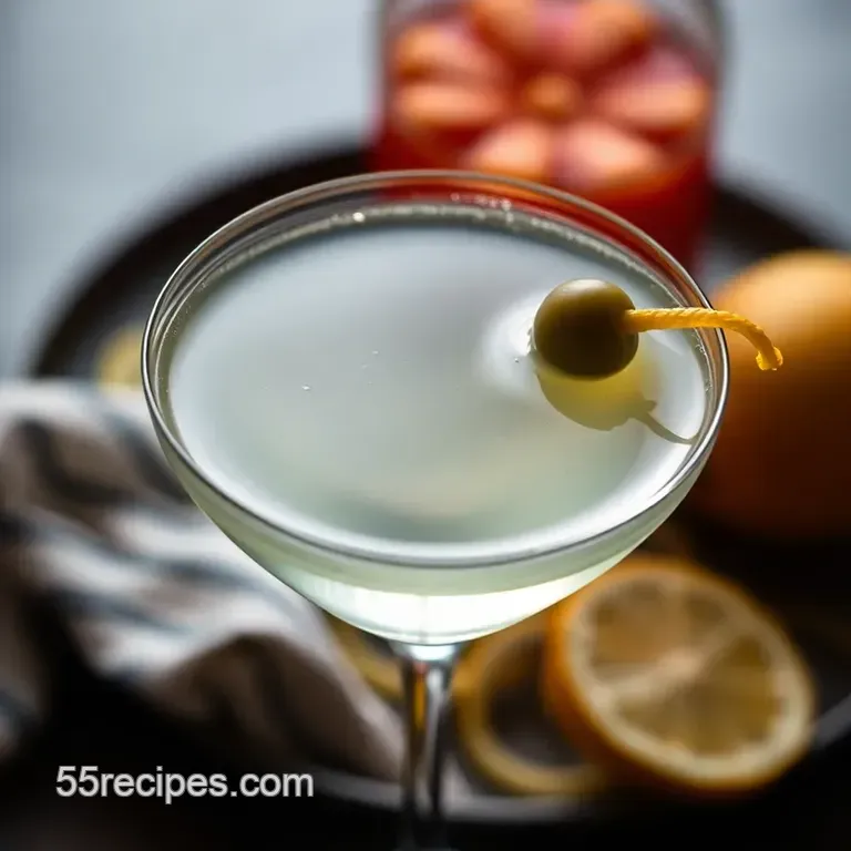 Classic Gin Martini: A Quintessential Cocktail presentation