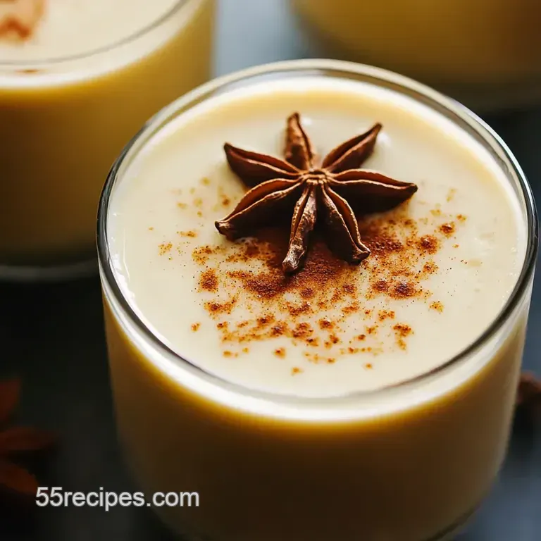 Classic Homemade Eggnog presentation