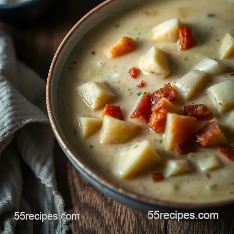 Classic New England Clam Chowder: a Comforting Coastal Classic presentation