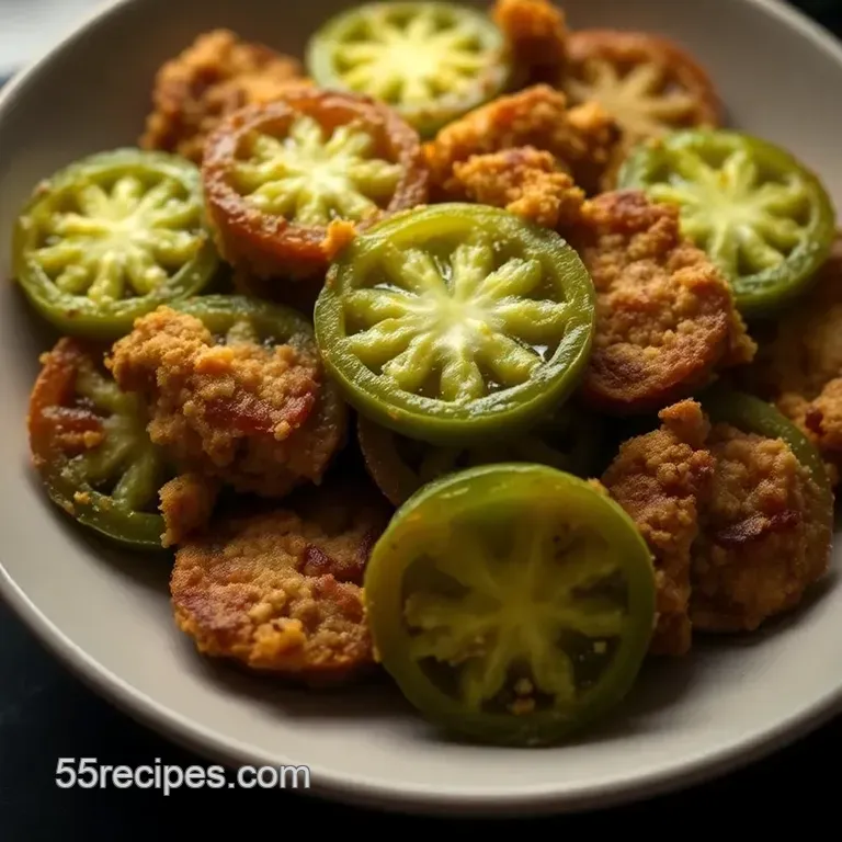 Classic Southern Fried Green Tomatoes presentation