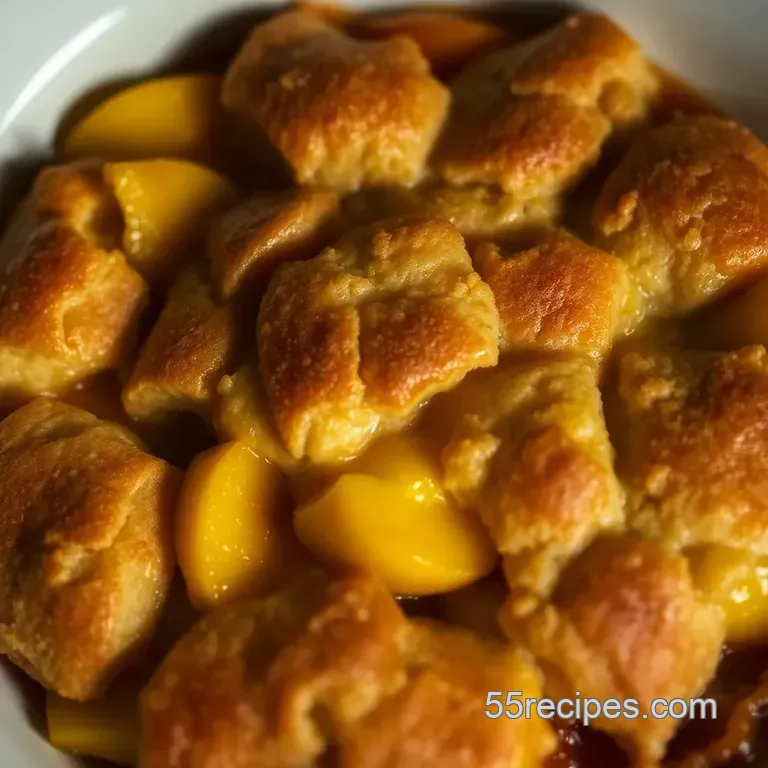 Classic Southern Peach Cobbler Recipe presentation