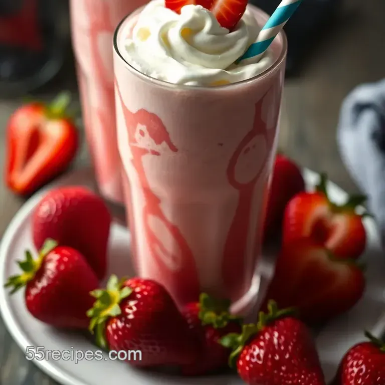 Classic Strawberry Milkshake: a Creamy Delight presentation