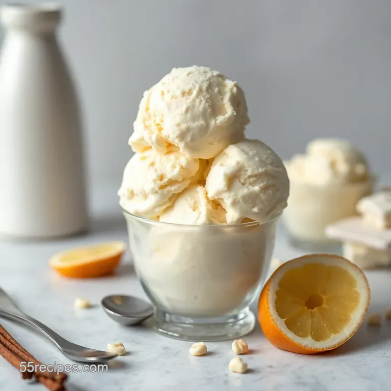 Classic Vanilla Bean Ice Cream presentation