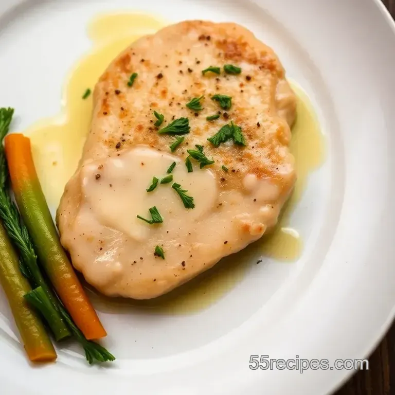 Classic Veal Piccata presentation