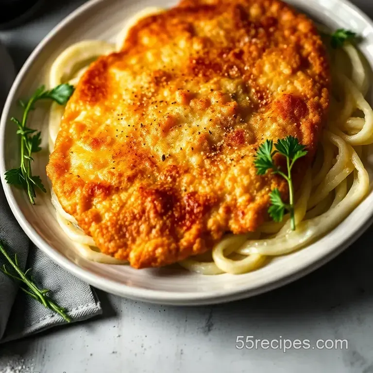 Classic Veal Schnitzel presentation