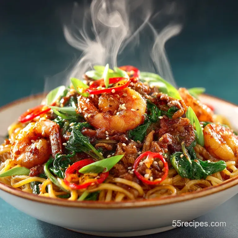 Mei Fun Noodles: the Perfect Wok-Tossed Classic presentation