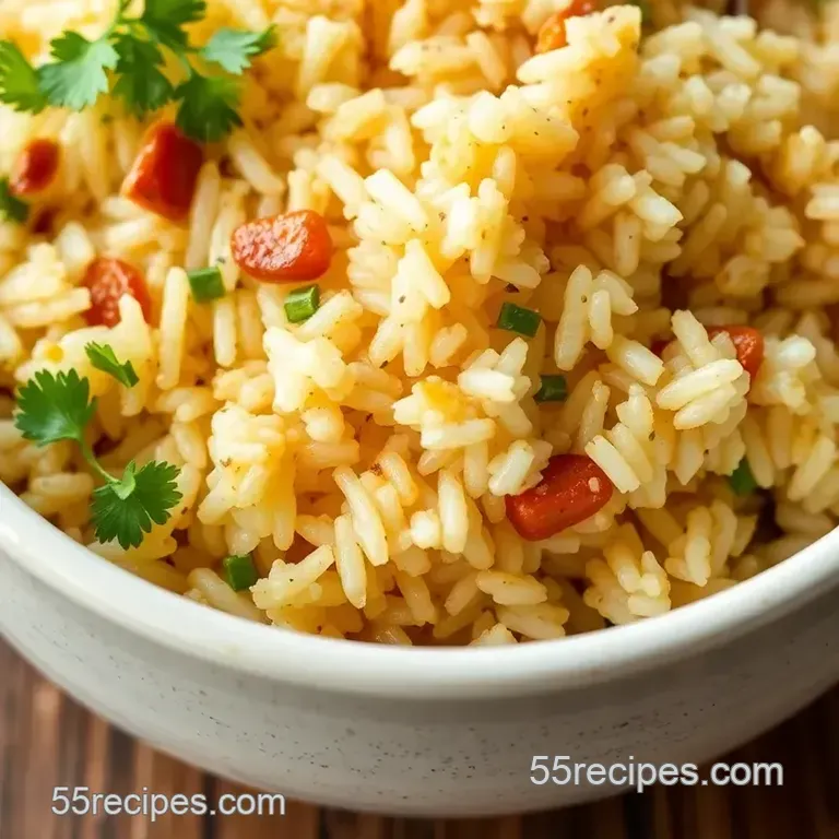 Cozy Cooked Ginger Rice presentation