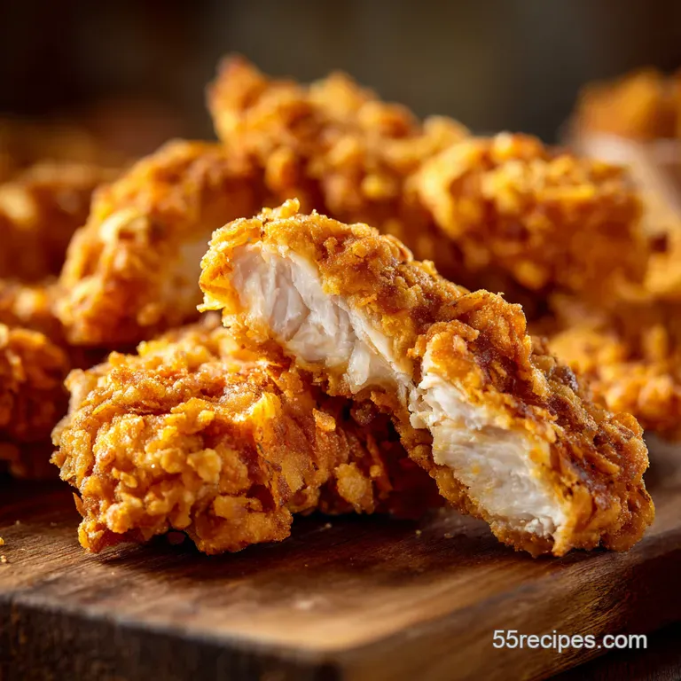 Cornflake Fried Chicken Tenders with Honey-Mustard Dip