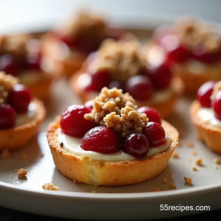 Cranberry Brie Bites with Pecan Crumble