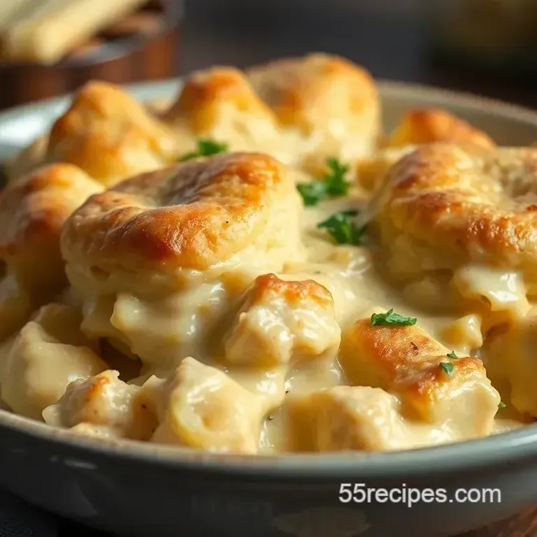 Creamy Chicken and Biscuit Casserole