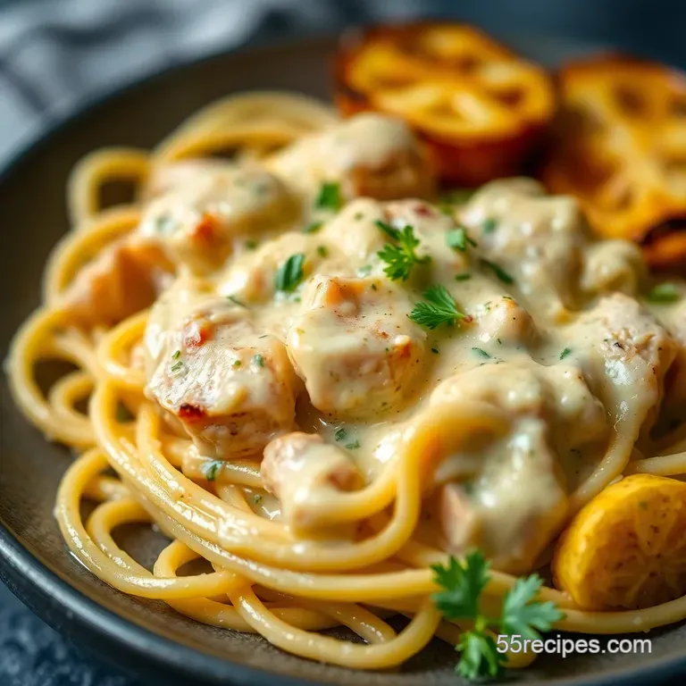 Creamy Chicken Carbonara: A Weeknight Wonder presentation