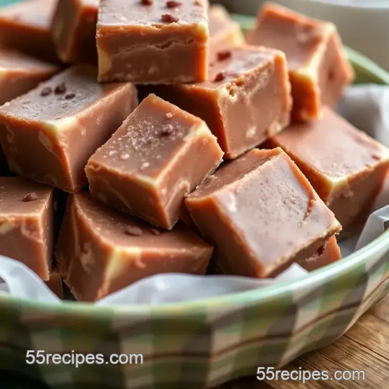 Creamy Chocolate Potato Fudge presentation