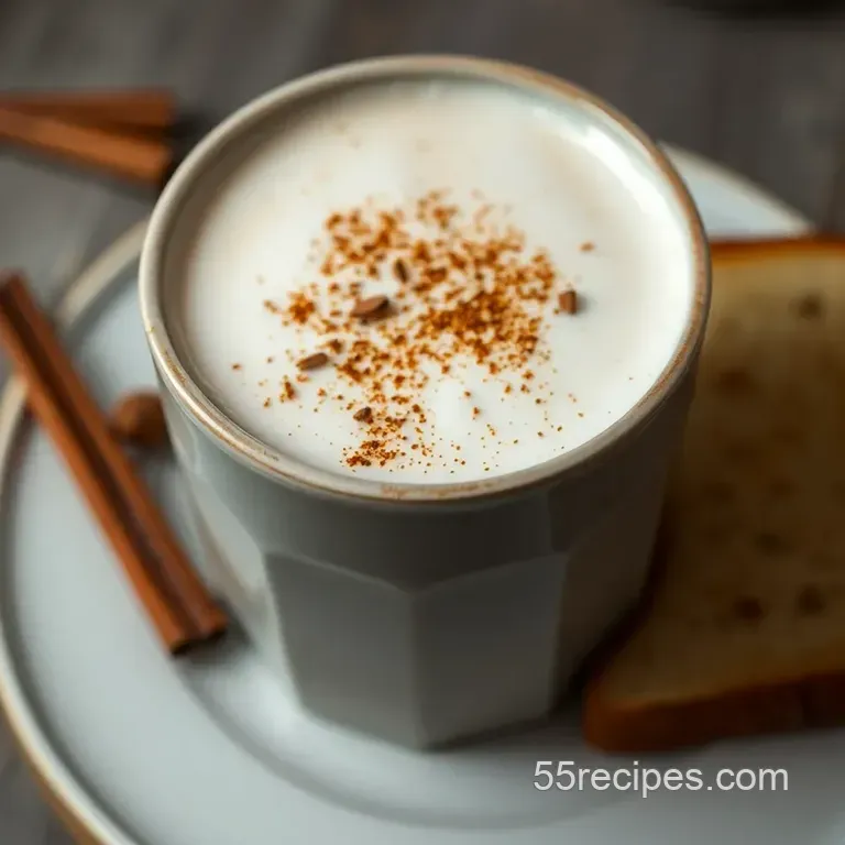 Creamy Coconut Almond Latte presentation