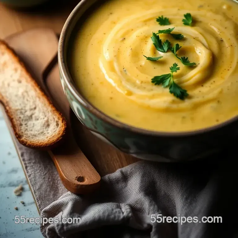 Creamy Coconut Milk Curry Soup presentation