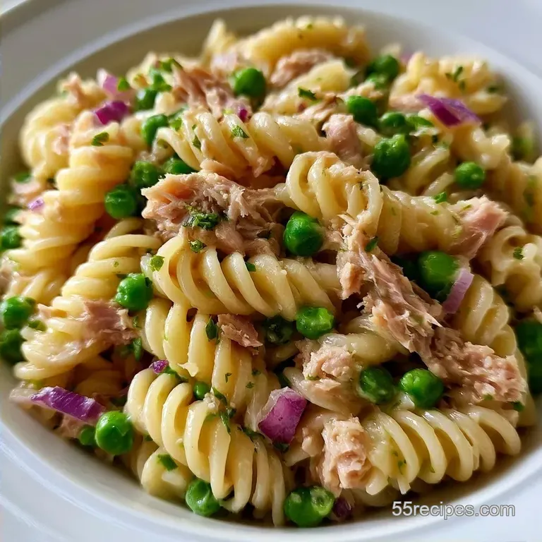Creamy Cold Tuna Pasta Salad with Greek Yogurt