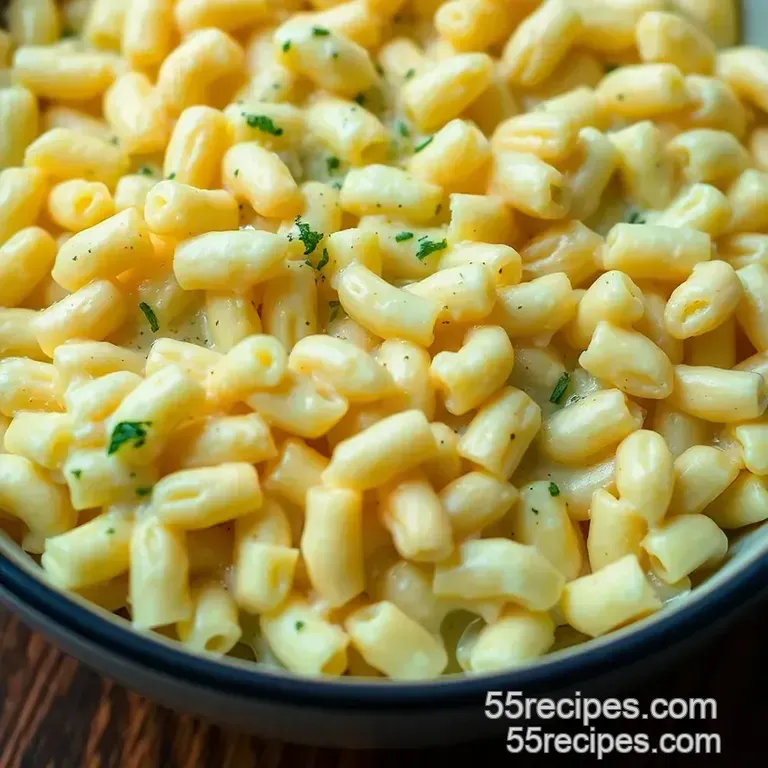 Creamy Orzo Mac and Cheese Delight presentation