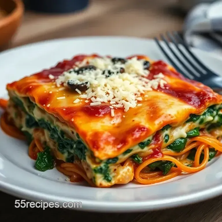 Creamy Spinach Mushroom Lasagna