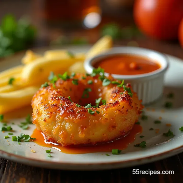 The Exploding Flavour Blooming Onion with Zesty Dipping Sauce presentation