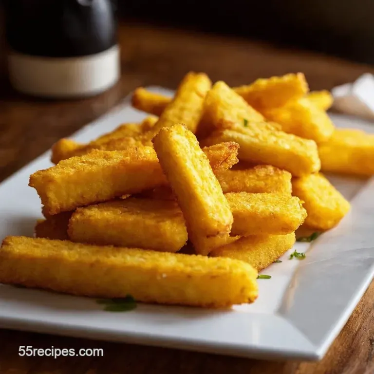 Crispy Golden Polenta Fries Pub Grub Elevated presentation