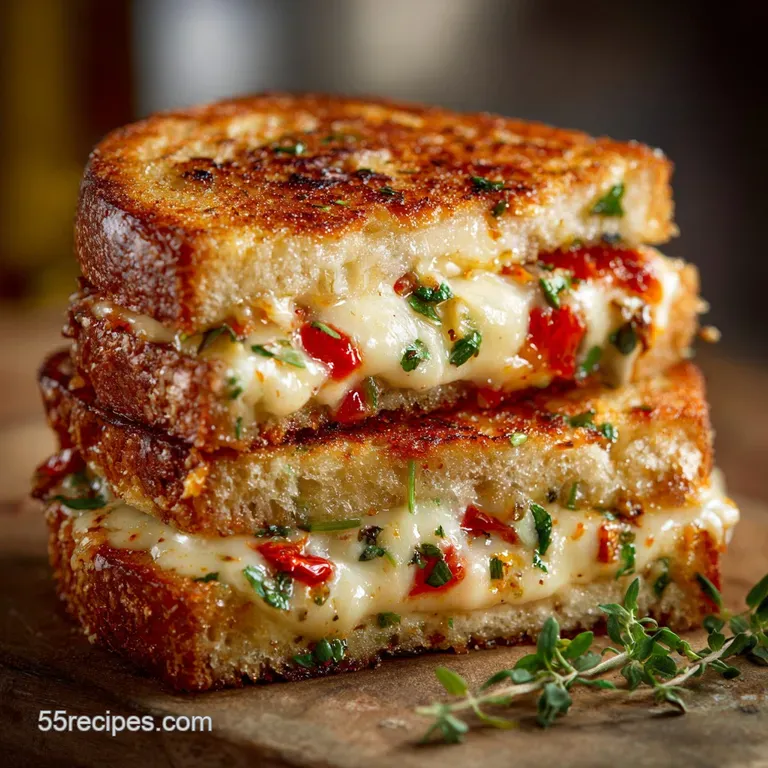 The Crispy Crown Ultimate Grilled Cheese with Mayo Sandwich presentation
