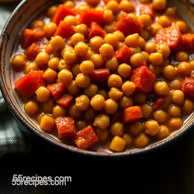 Cuban Garbanzo Stew: a Hearty Taste of the Caribbean presentation