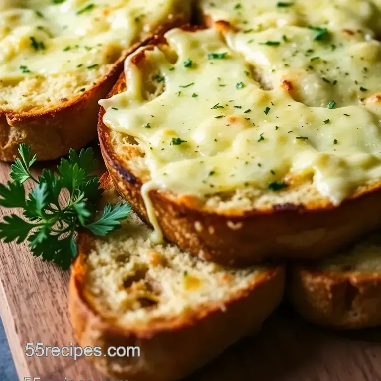 Cunetto' s Irresistible Garlic Cheese Bread presentation