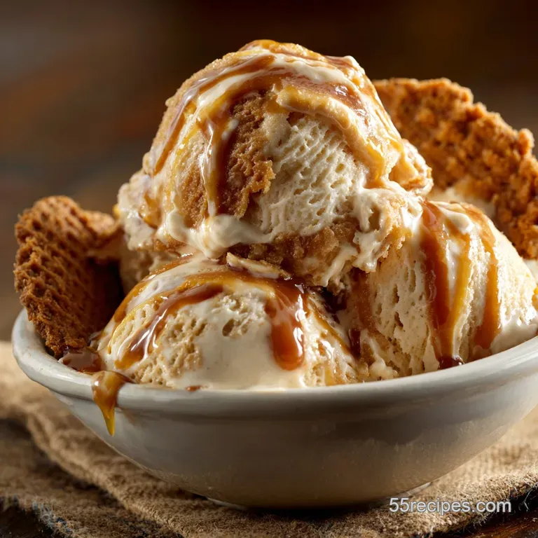 Cookie Butter Ice Cream: the Biscuit Blitz Rich Custard Recipe presentation