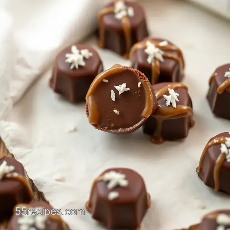 Decadent Chocolate Caramel Candies presentation