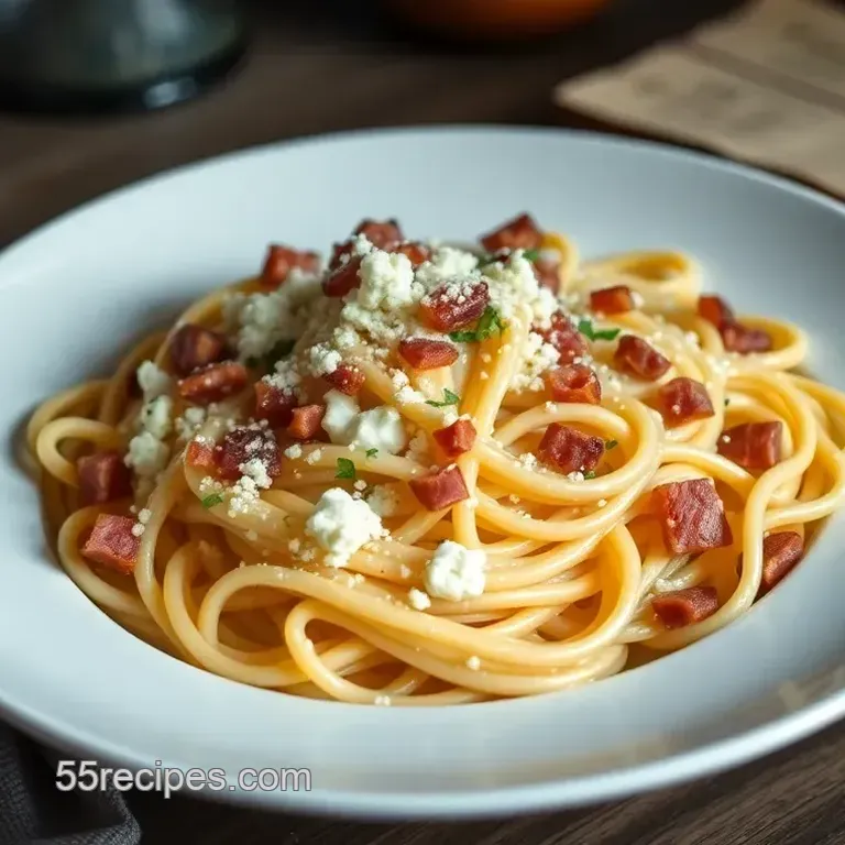Decadent Creamy Pasta Carbonara with a Twist