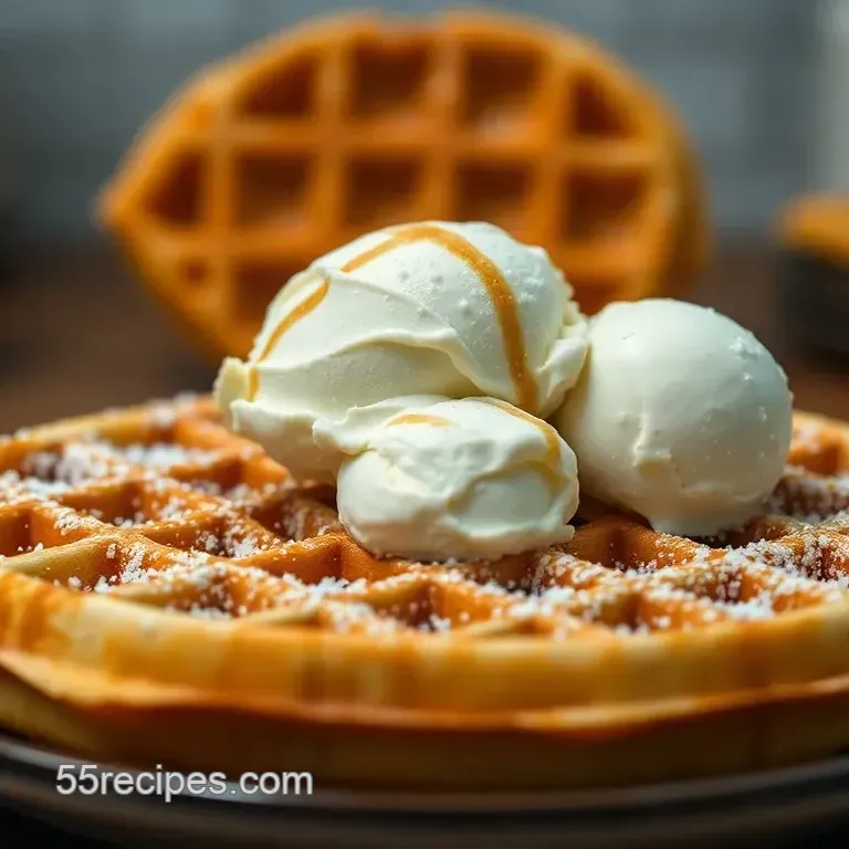 Decadent Waffles with Ice Cream Delight